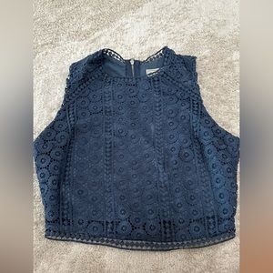 Lace zip crop top Abercrombie tight